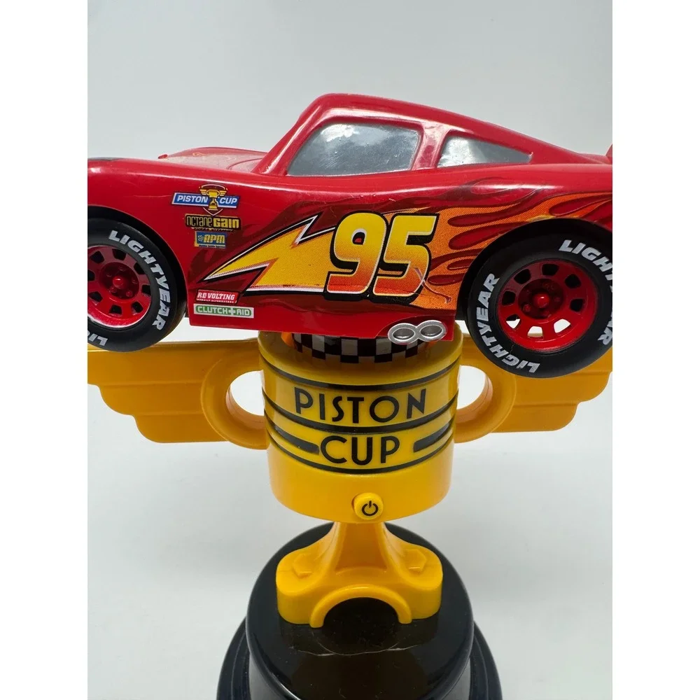 Disney Pixar Cars Lightning McQueen Piston Cup Trophy Toy Red 95 Race Car